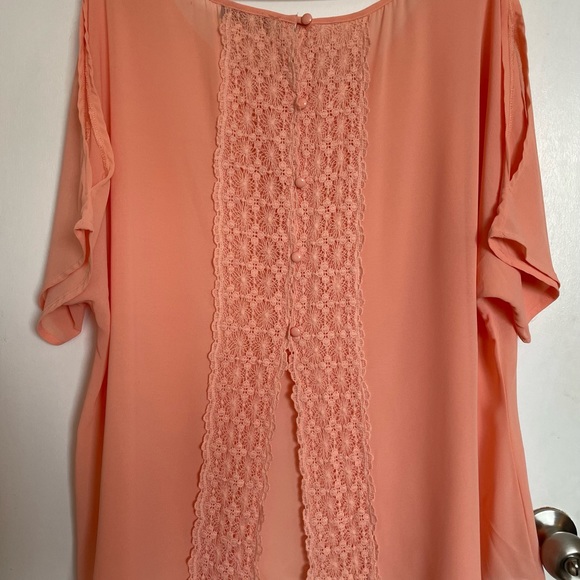 Fashion to Figure Sheer Open Back Blouse - Size 2X - Picture 10 of 15